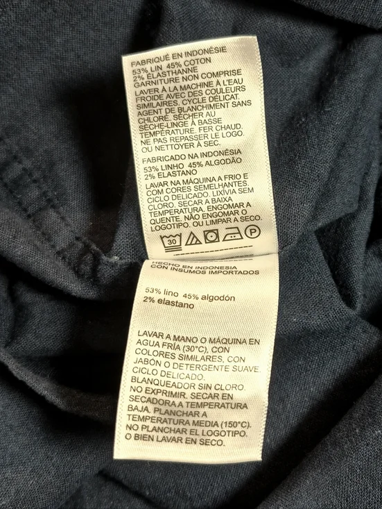 NWOT Original Penguin Short Sleeve Oxford Shirt - Dark Sapphire Blue L Cotton - Picture 10 of 11